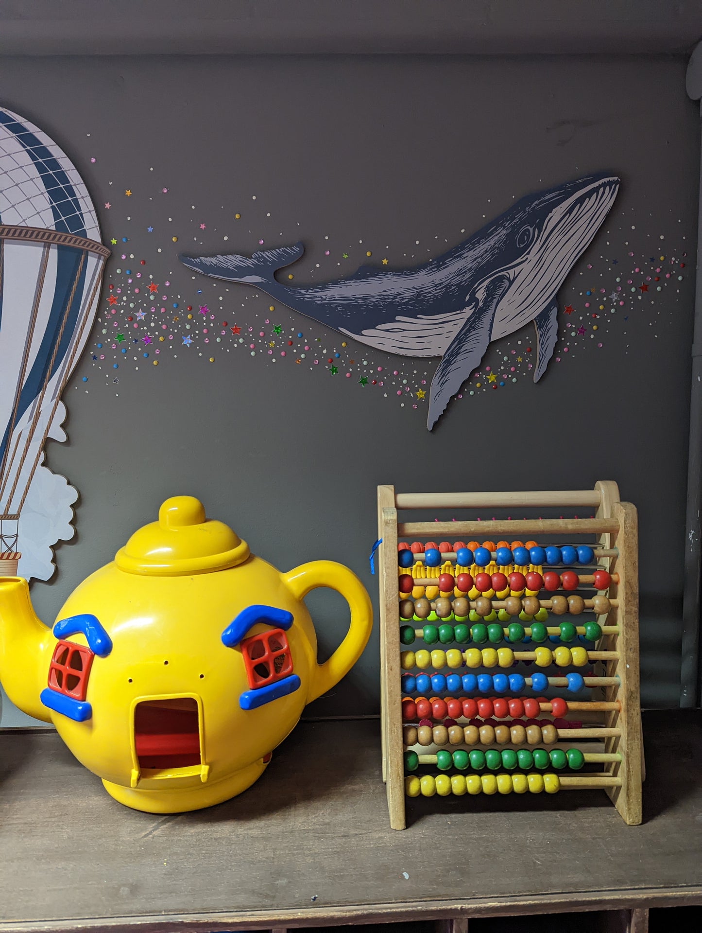 Wooden Whale Decoration