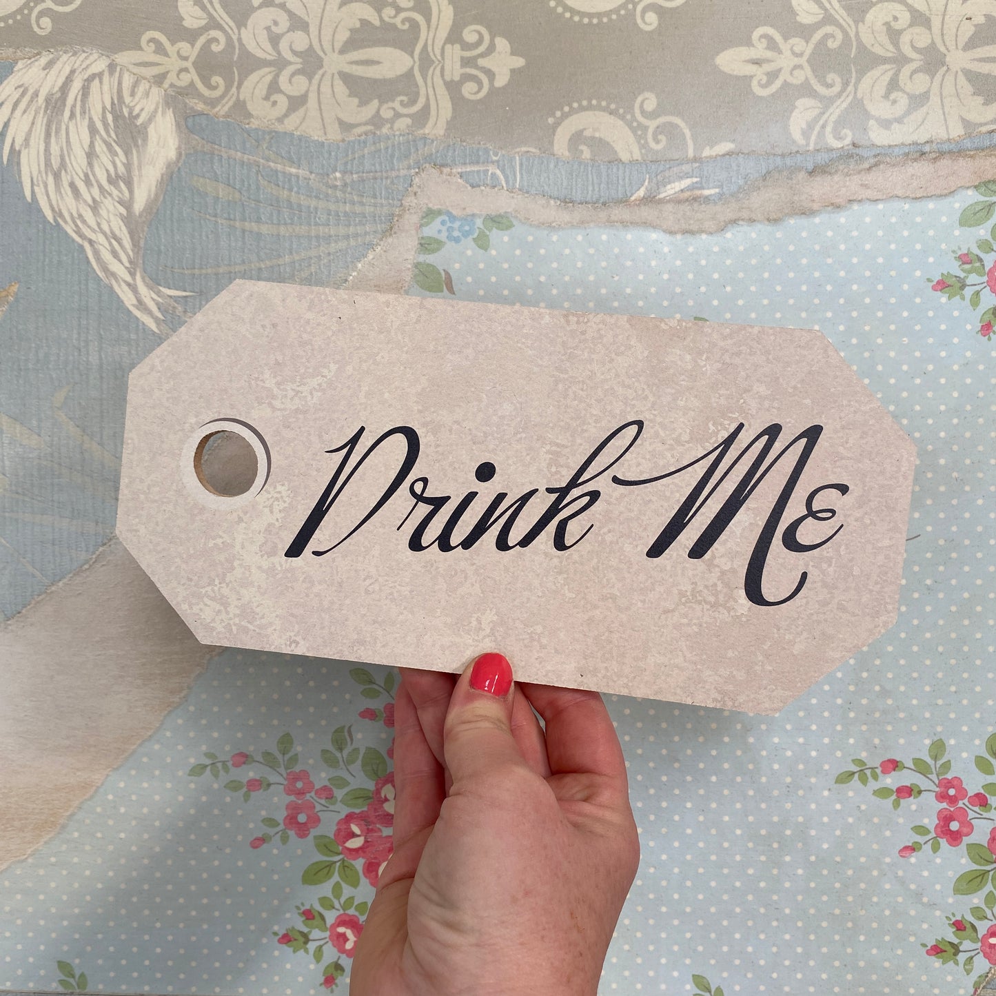 Giant 'Drink Me' or 'Eat Me' Label
