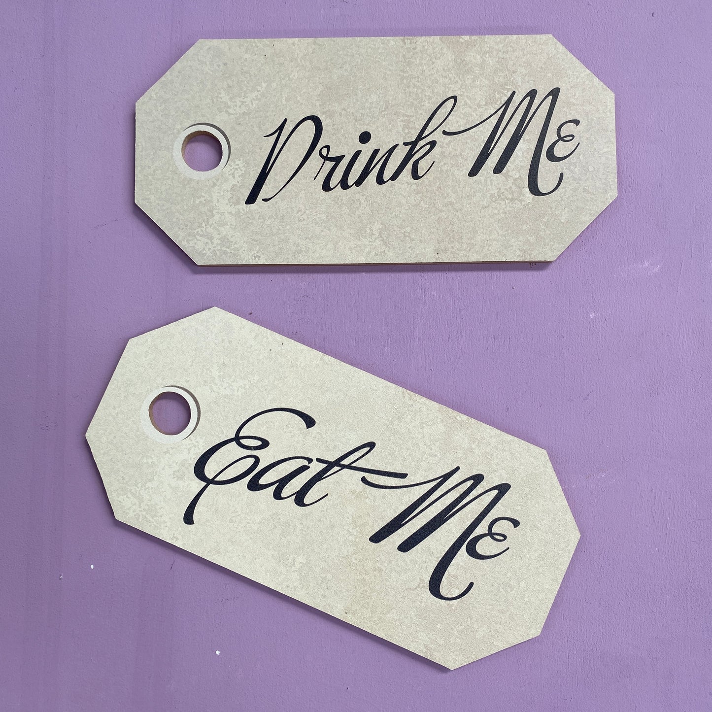 Giant 'Drink Me' or 'Eat Me' Label