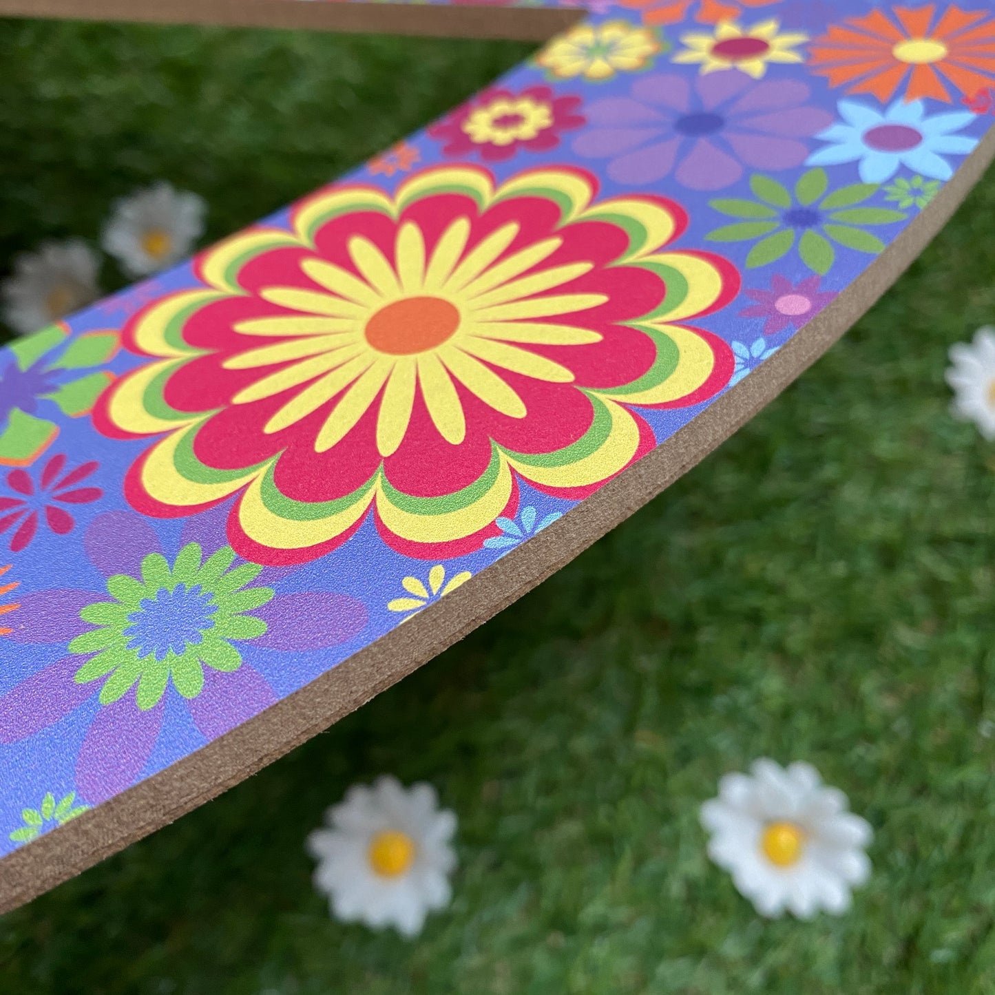 Wooden Flower Peace Sign