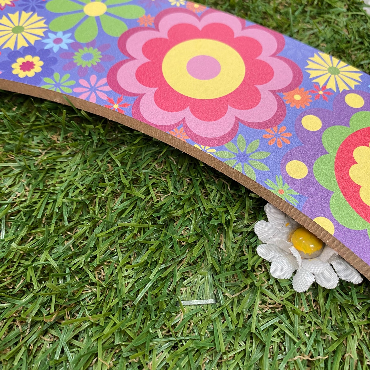 Wooden Flower Peace Sign