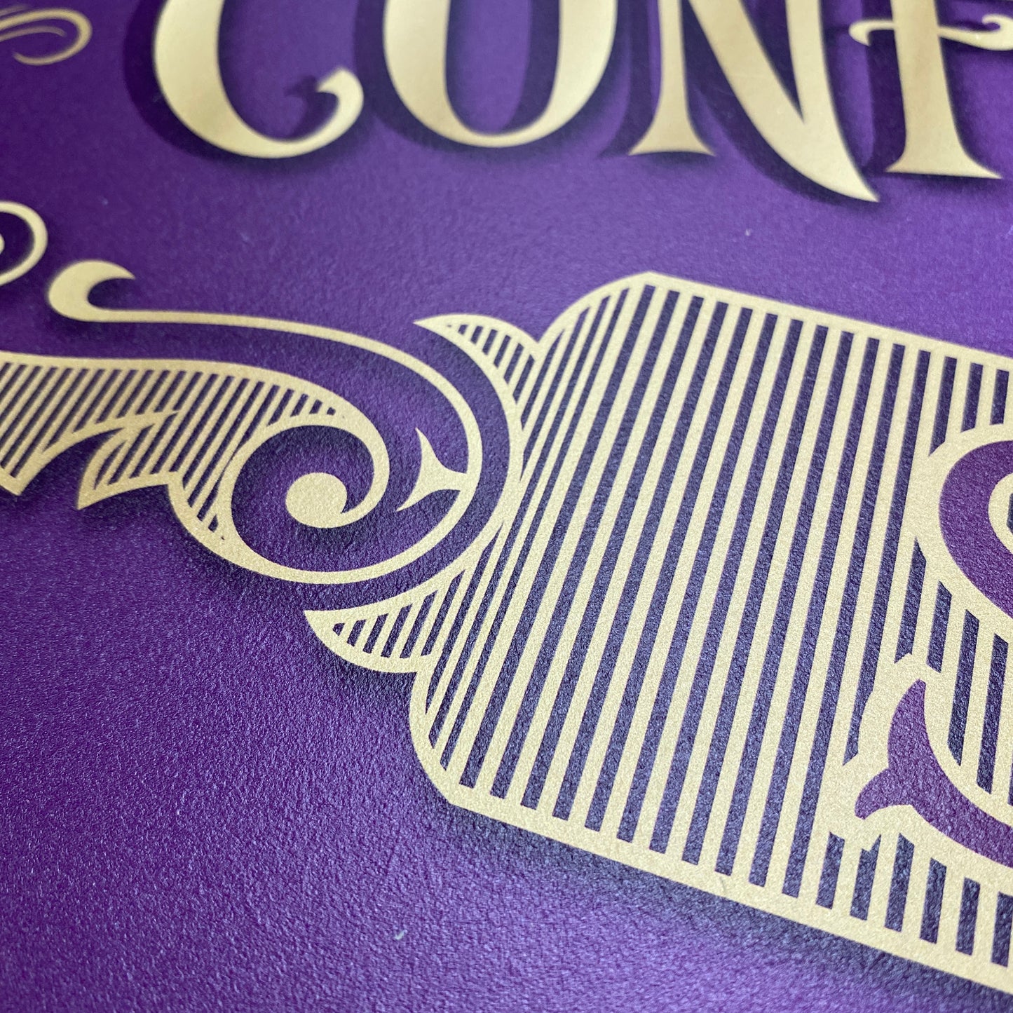 Purple Confectionery Shop Sign