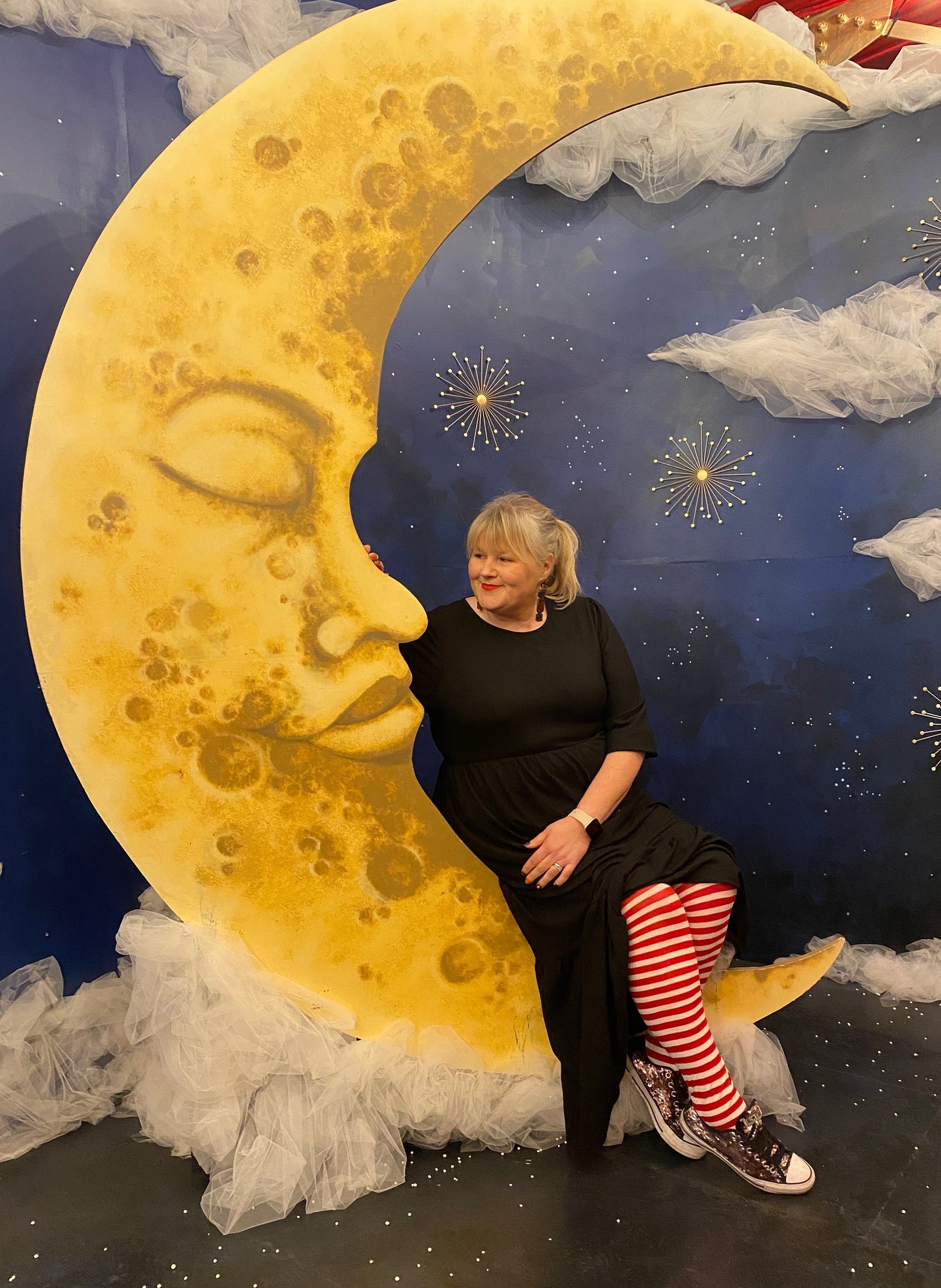Vintage Crescent Moon Prop