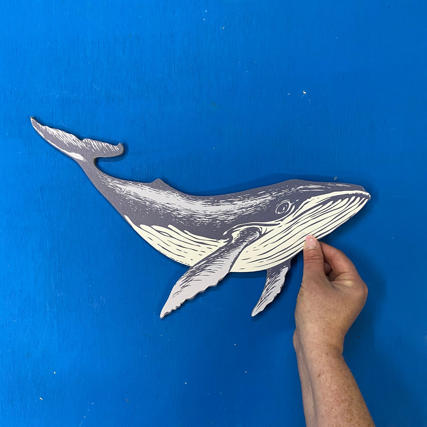 Wooden Whale Decoration