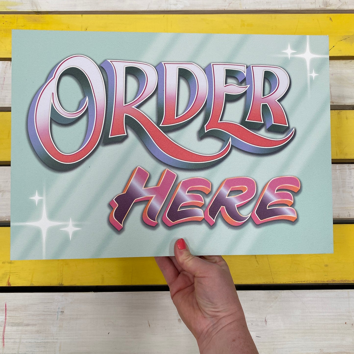 Food Ordering Funfair Sign