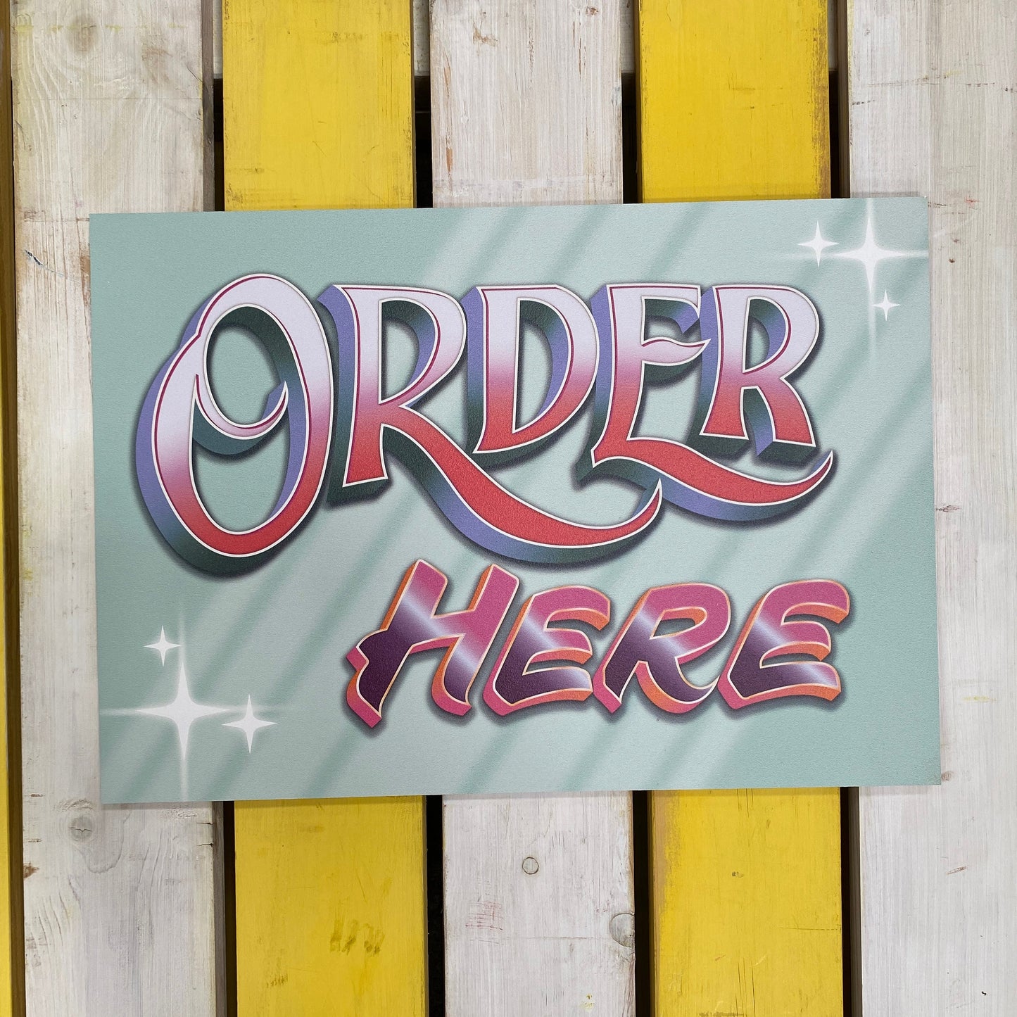 Food Ordering Funfair Sign