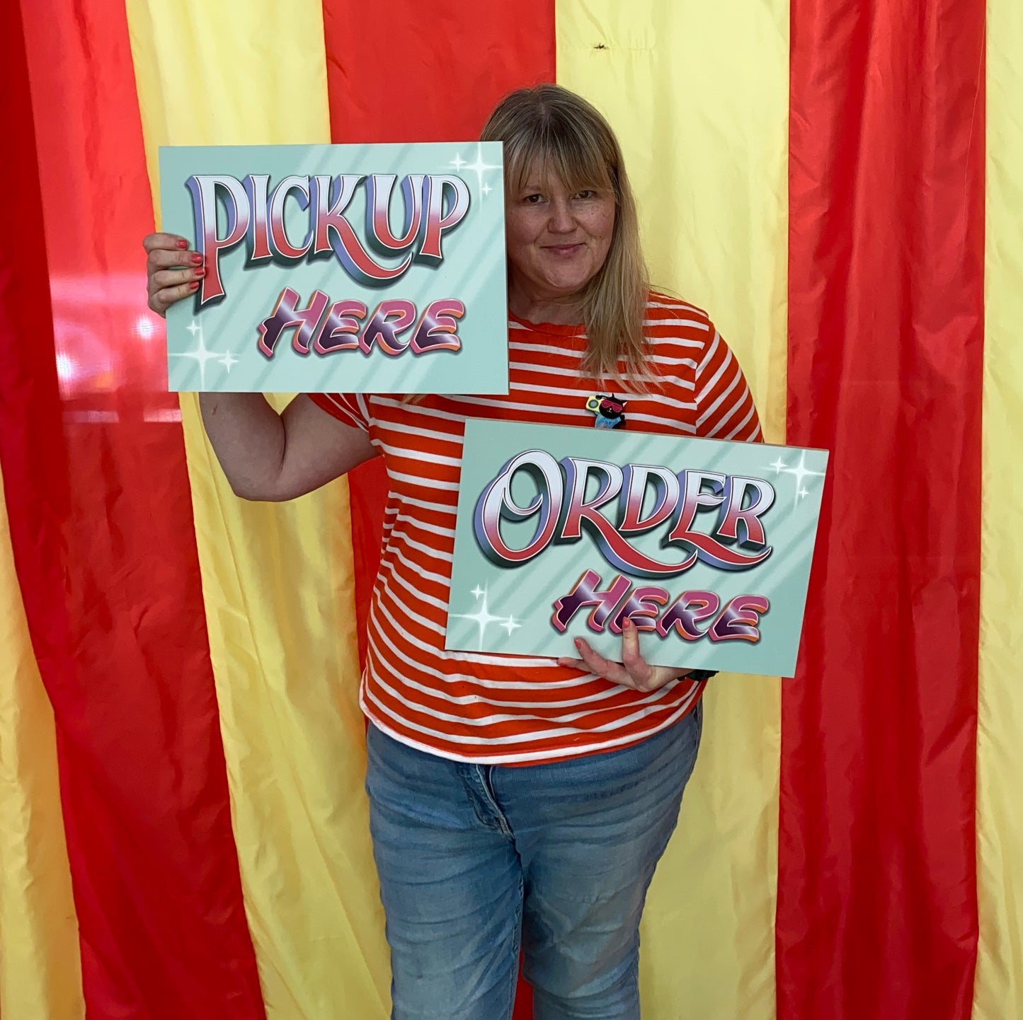 Food Ordering Funfair Sign