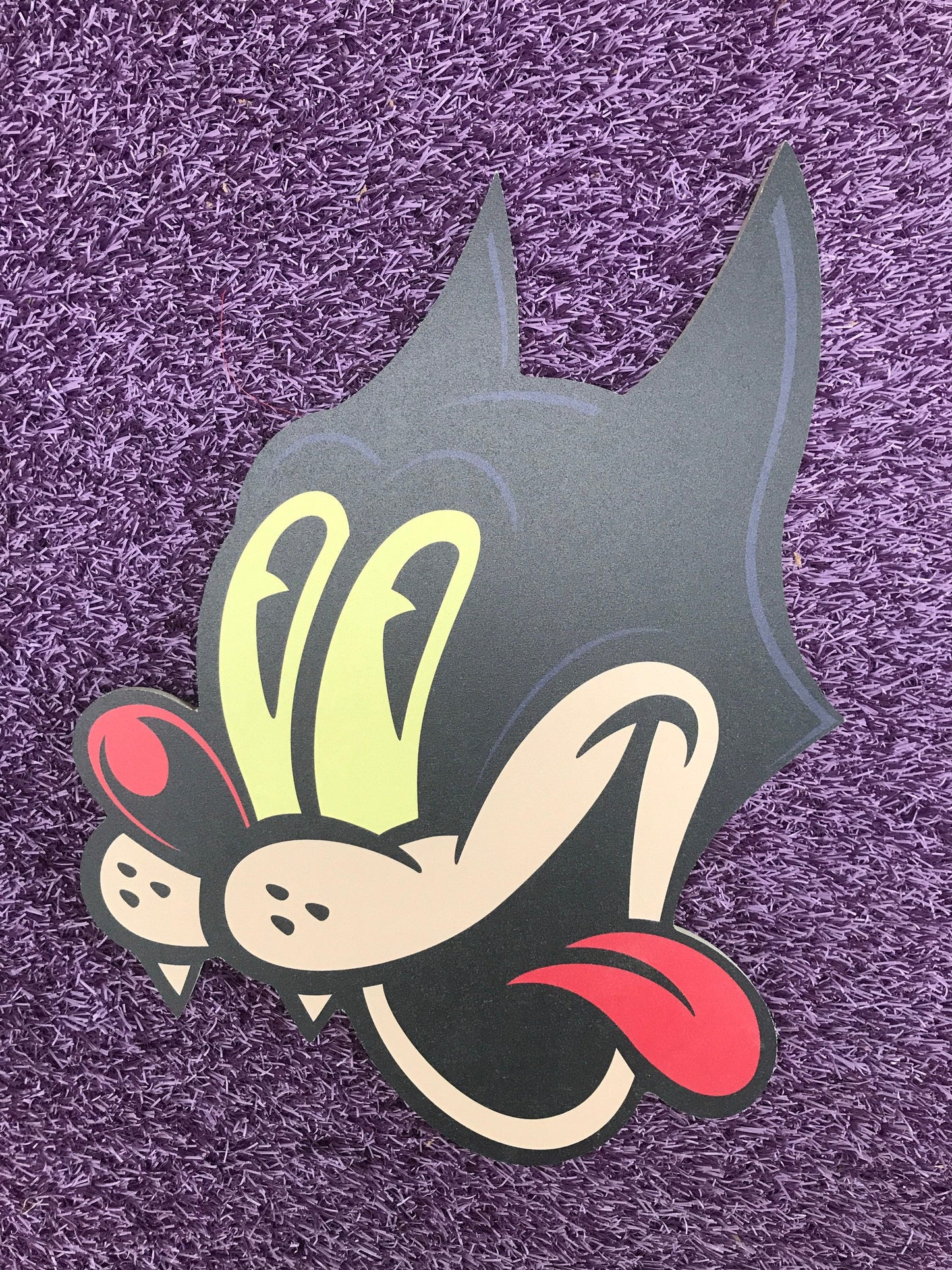 Retro Cartoon Cat Head Sign