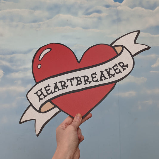 Tattoo Style Heartbreaker Sign