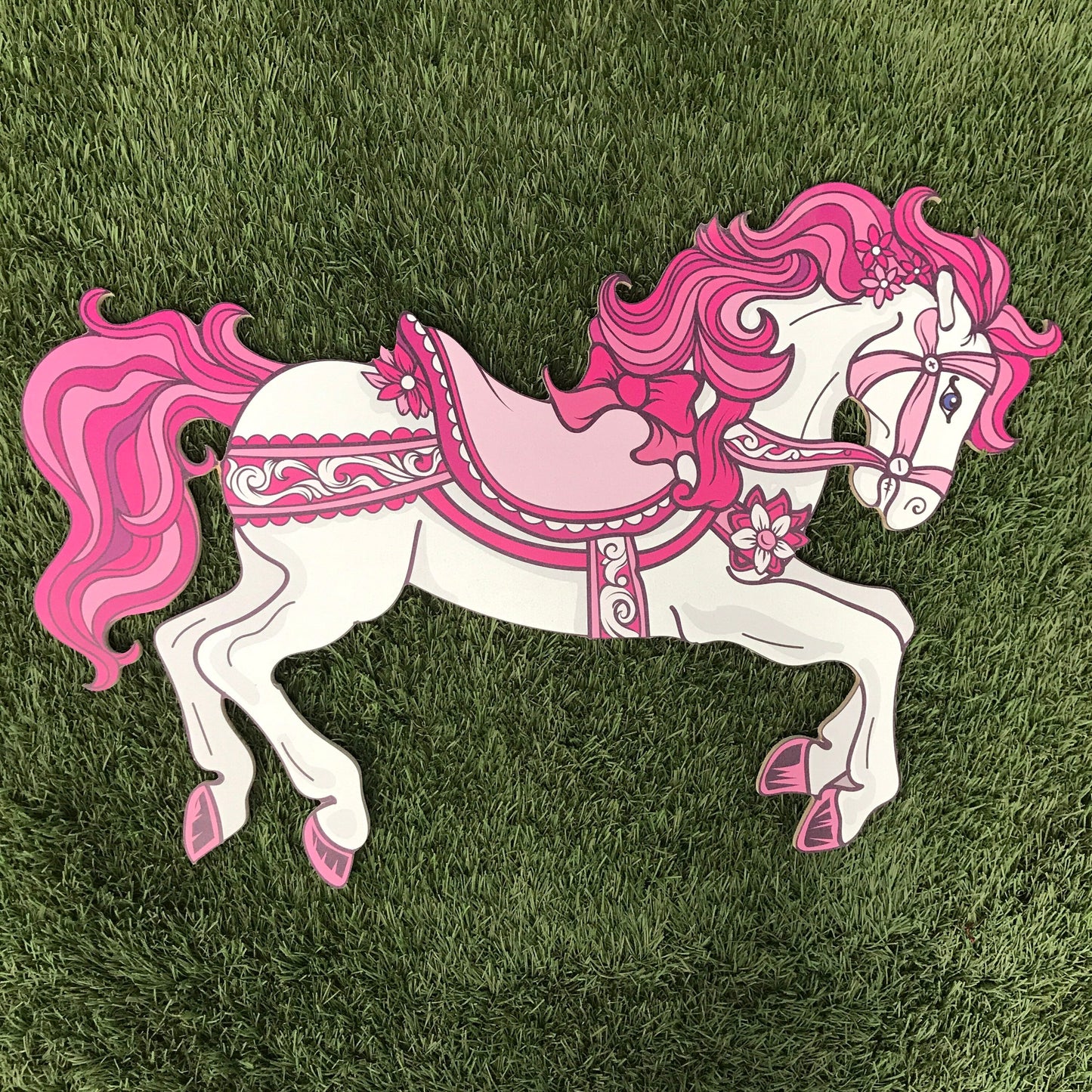 Pink Carousel Horse Prop