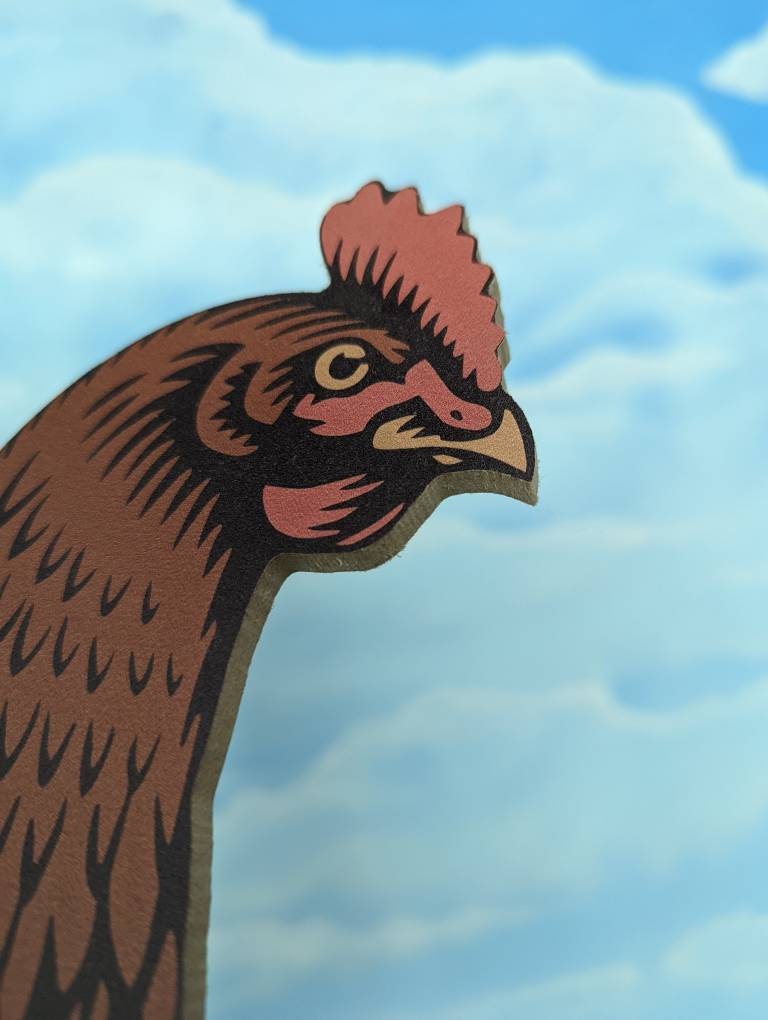 Wooden 2D Chicken Prop