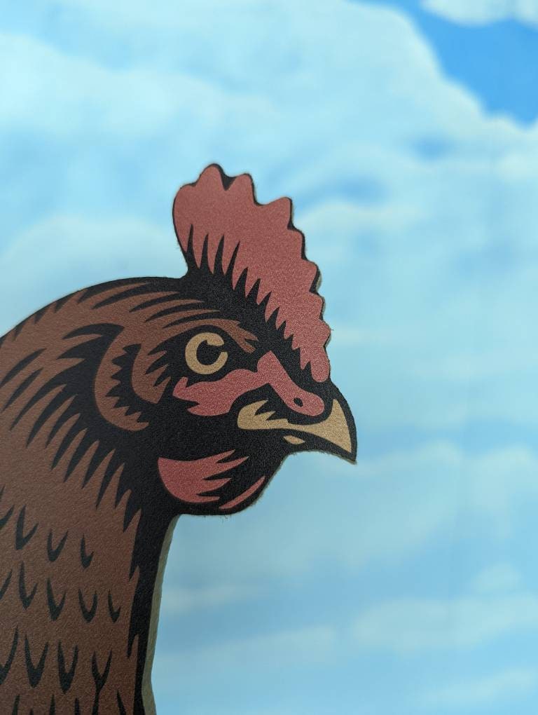 Wooden 2D Chicken Prop