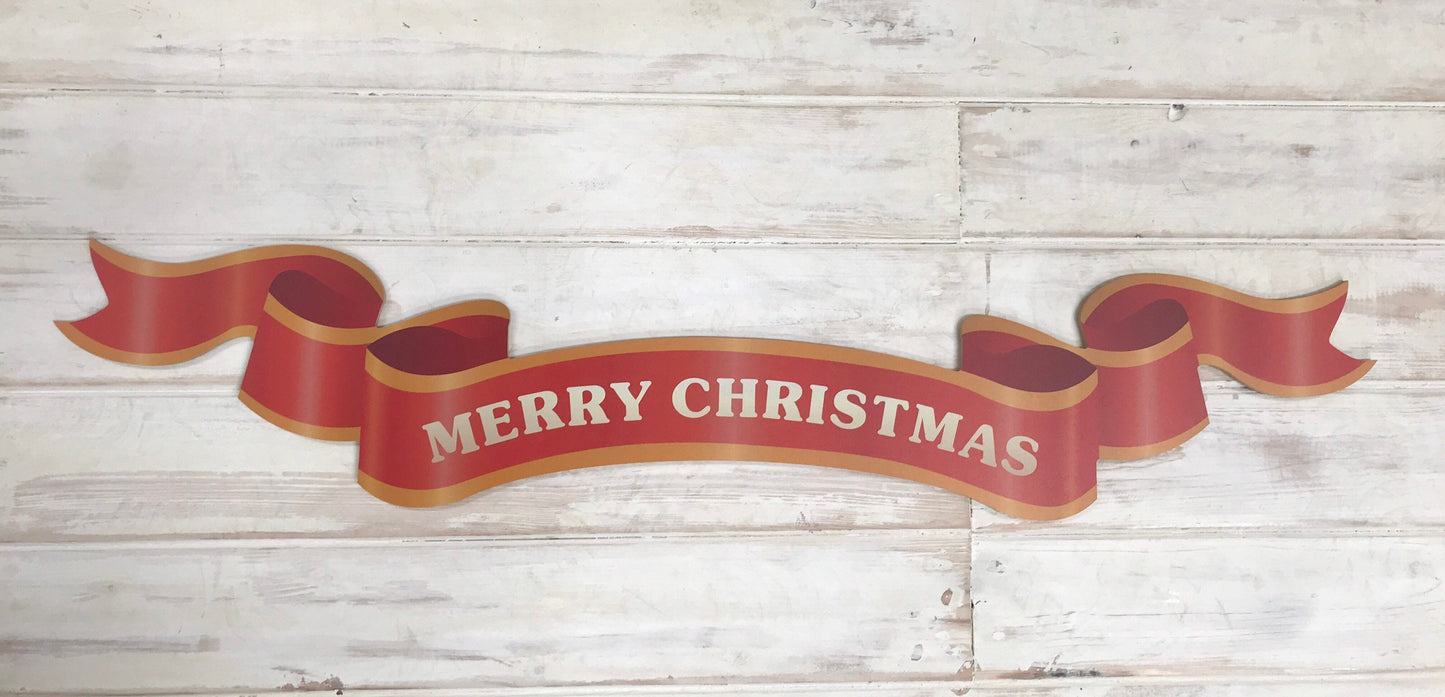 Retro Merry Christmas Banner