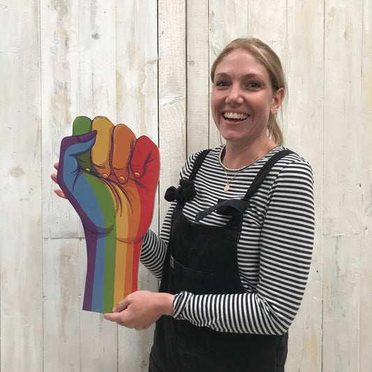 Pride Rainbow Solidarity Fist Decoration