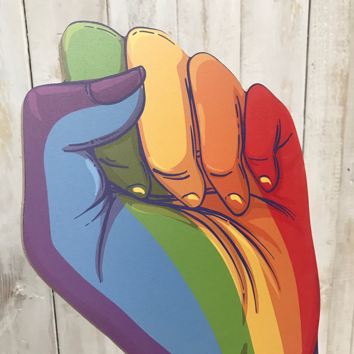 Pride Rainbow Solidarity Fist Decoration