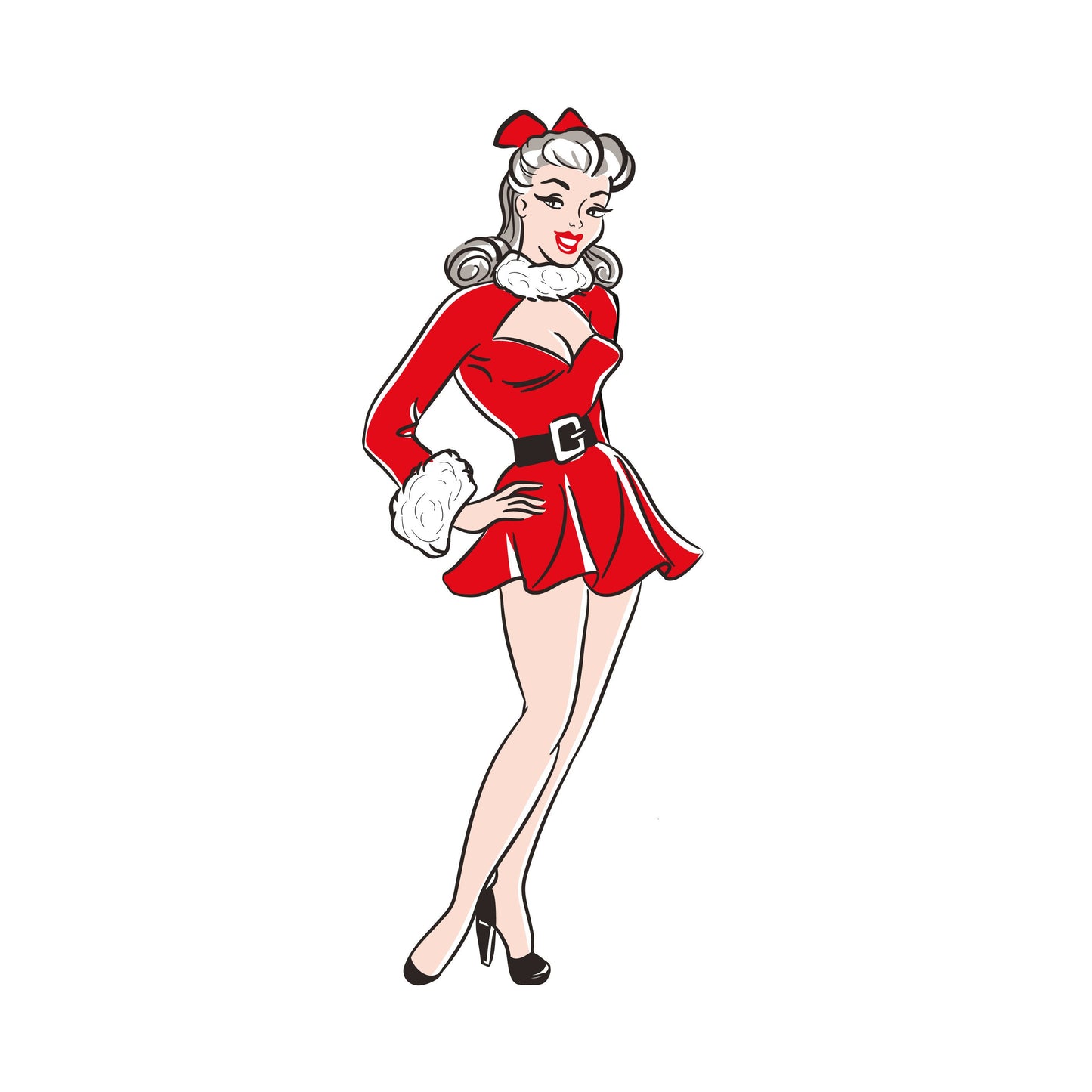 Retro Christmas Pin Up Prop