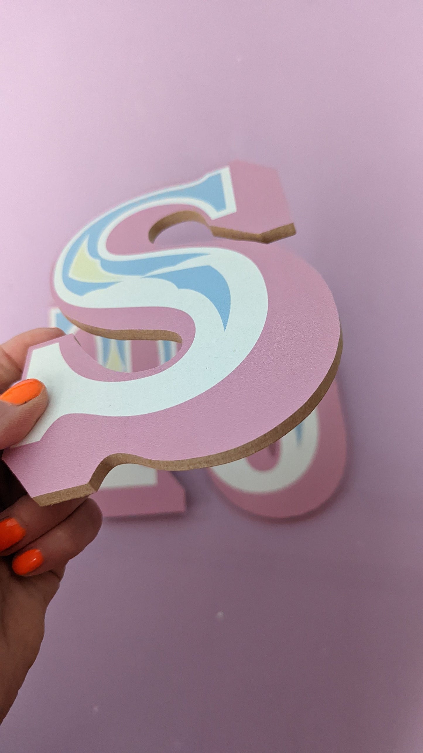 Pastel Wooden Circus Letter