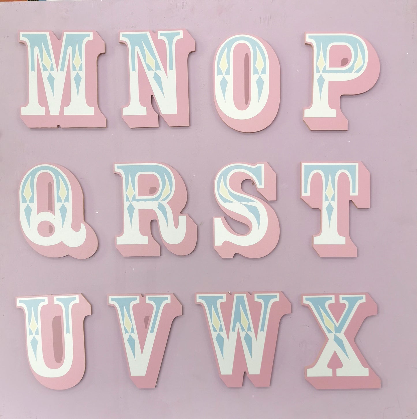 Pastel Wooden Circus Letter