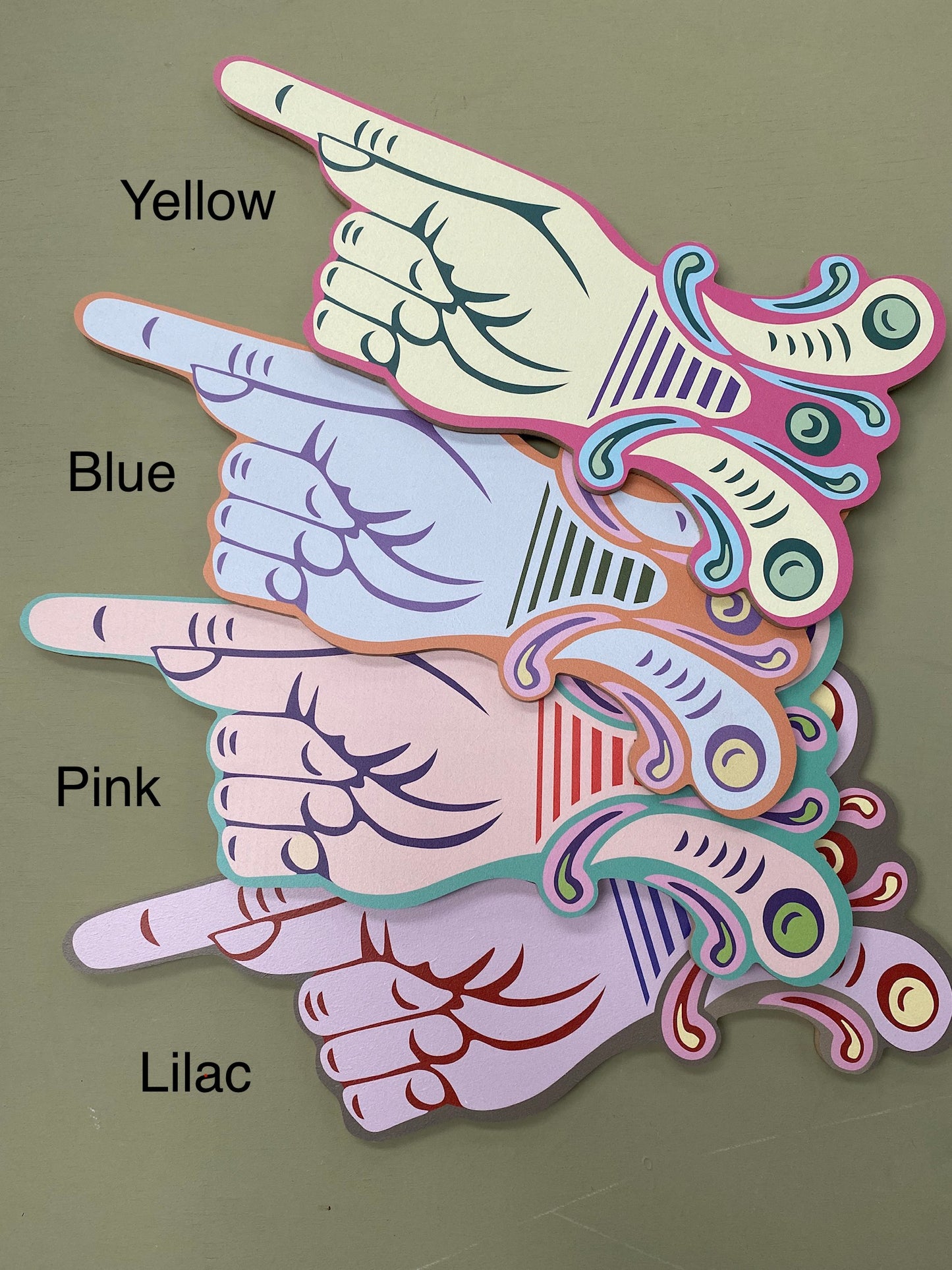 Colourful Circus Pointing Hand