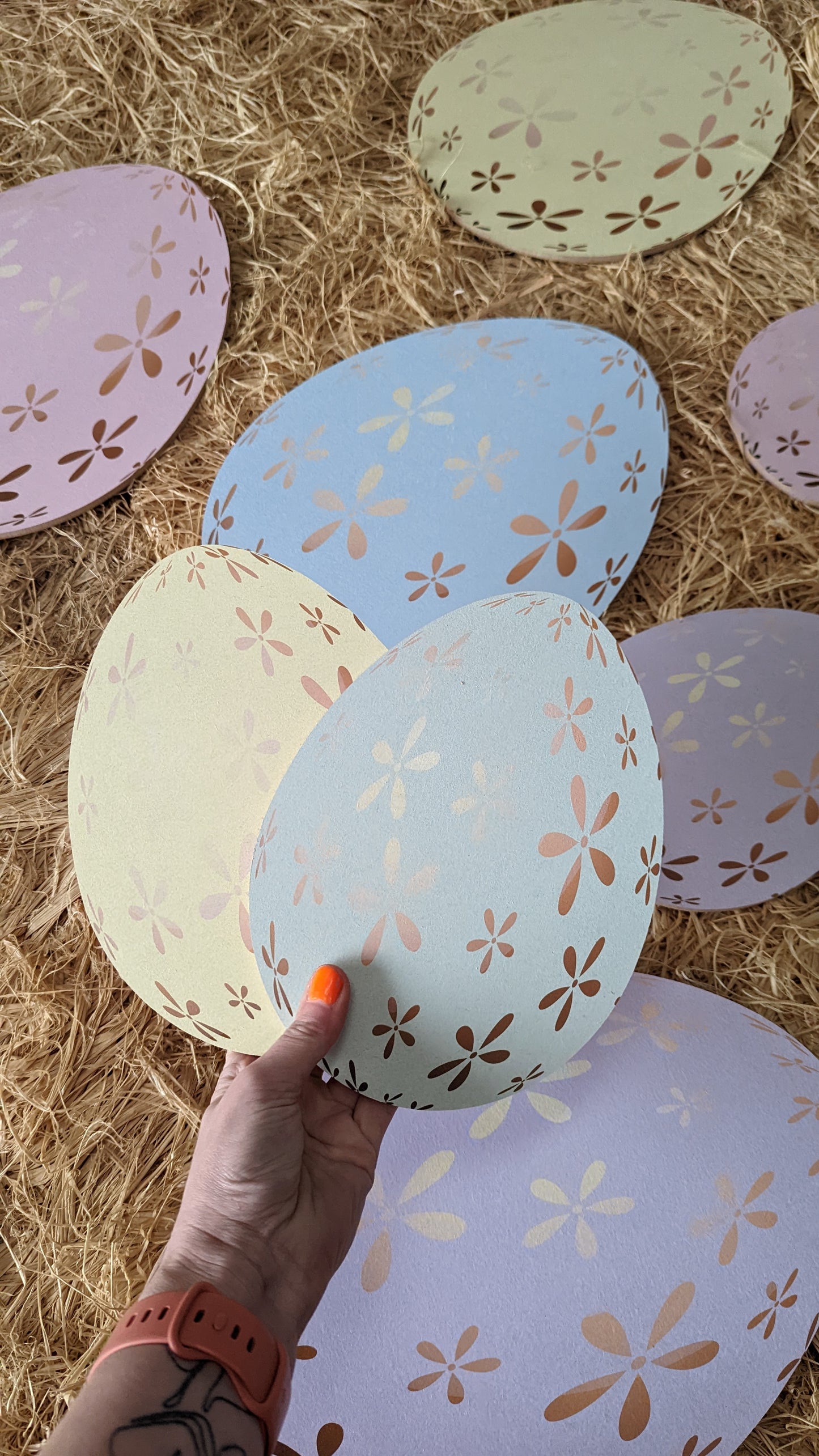 Pastel Flower Easter Egg