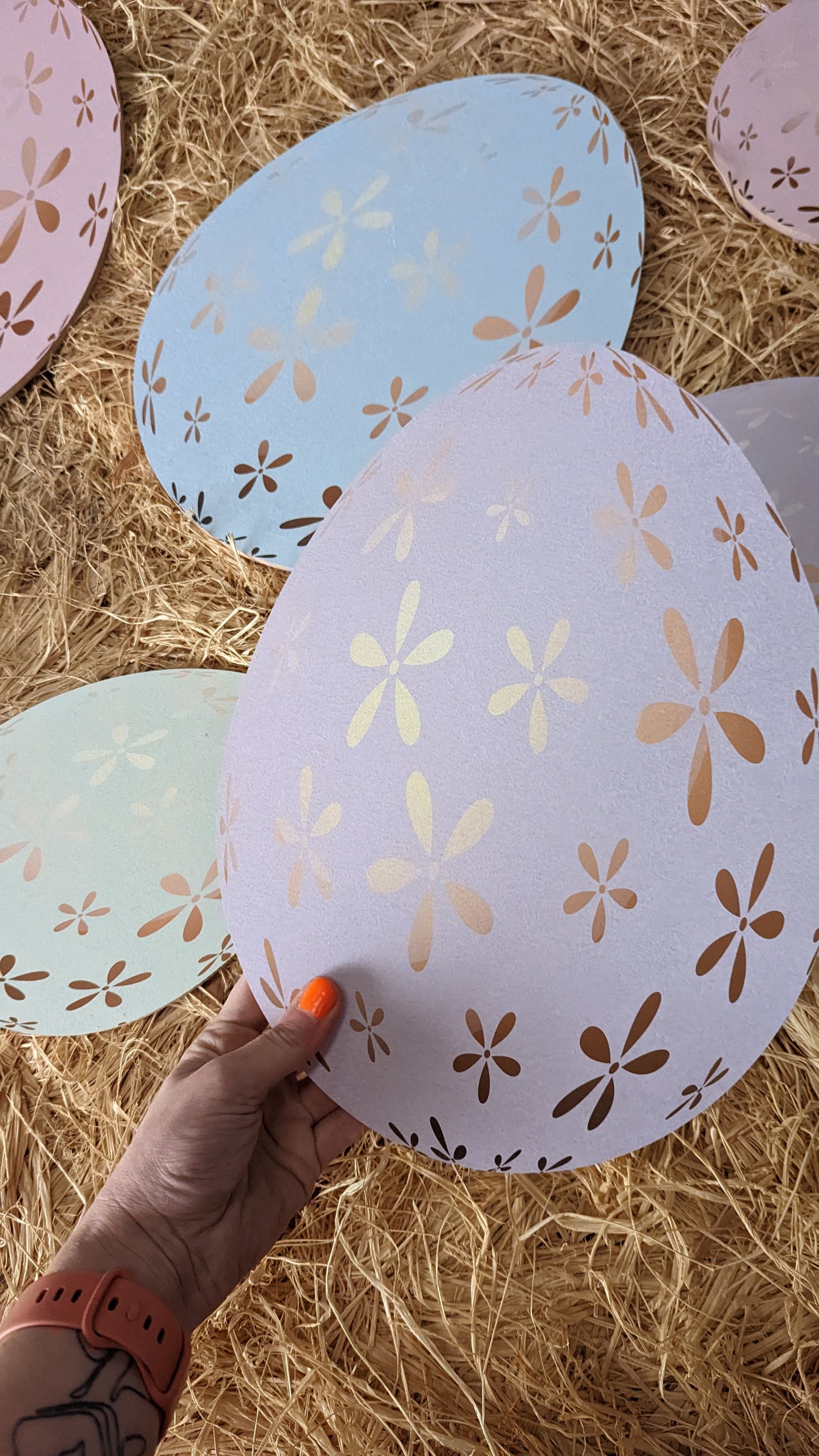 Pastel Flower Easter Egg