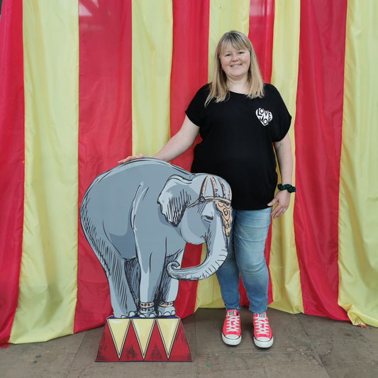 Wooden Circus Elephant Cutout