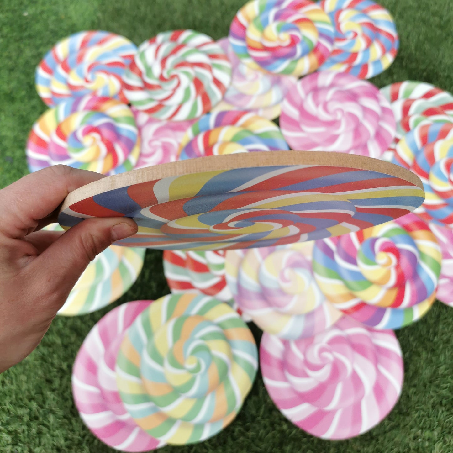 Giant 2D Swirl Lollipop Head