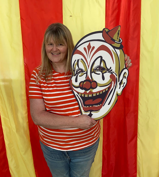 Giant Traditional Clown Head Prop