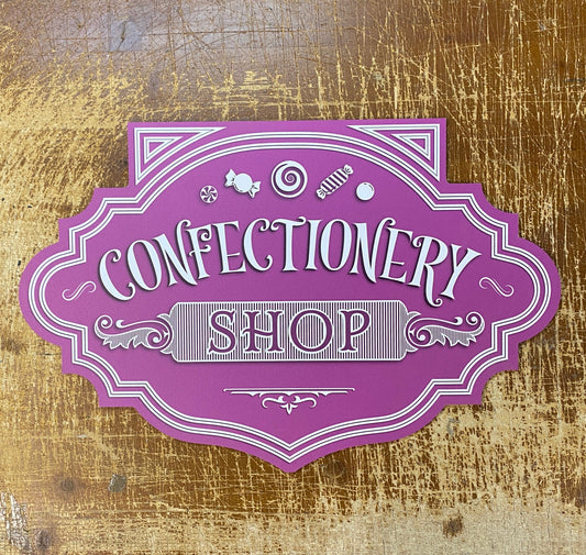 Pink Confectionery Shop Sign