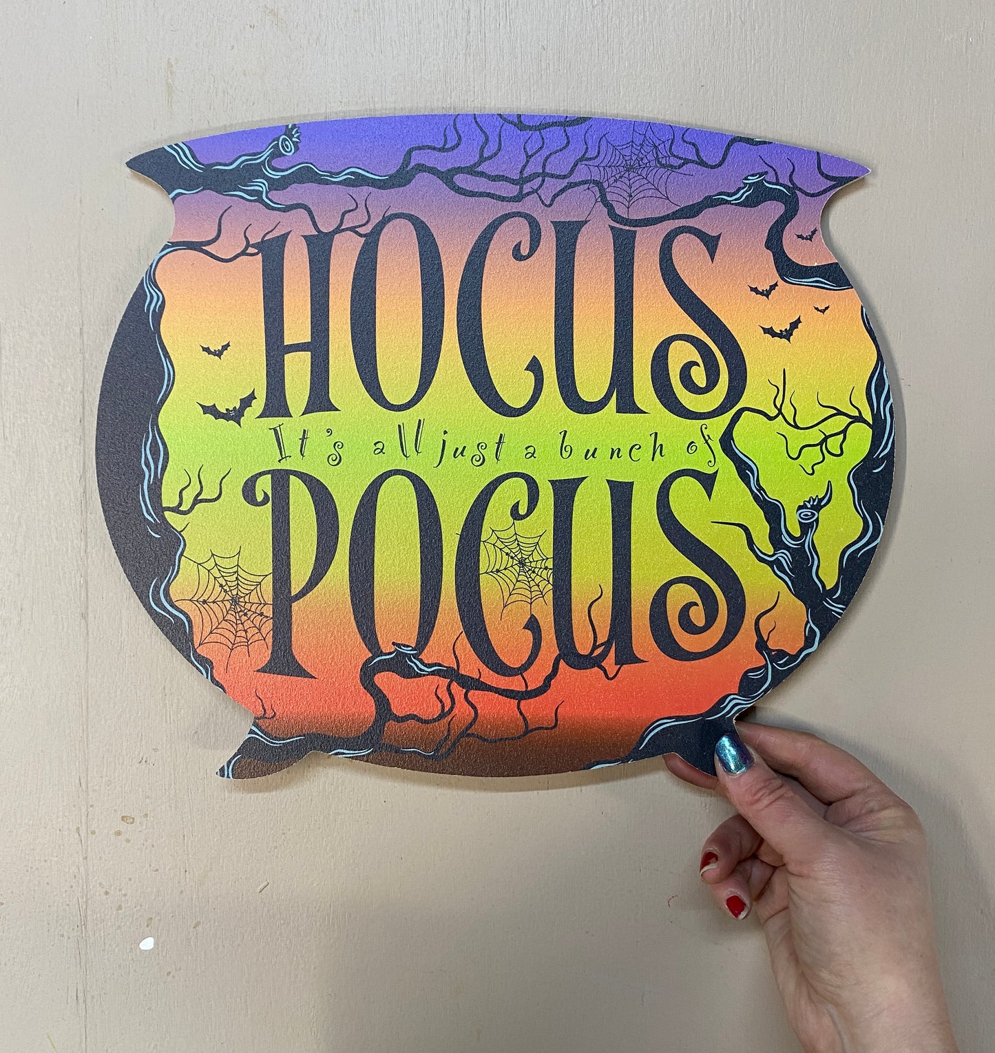 Hocus Pocus Cauldron Sign