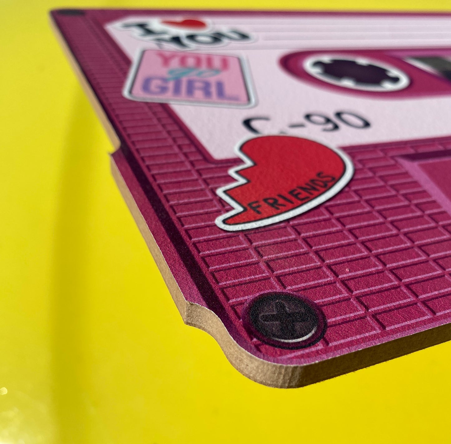 Oversized Pink 90s Cassette