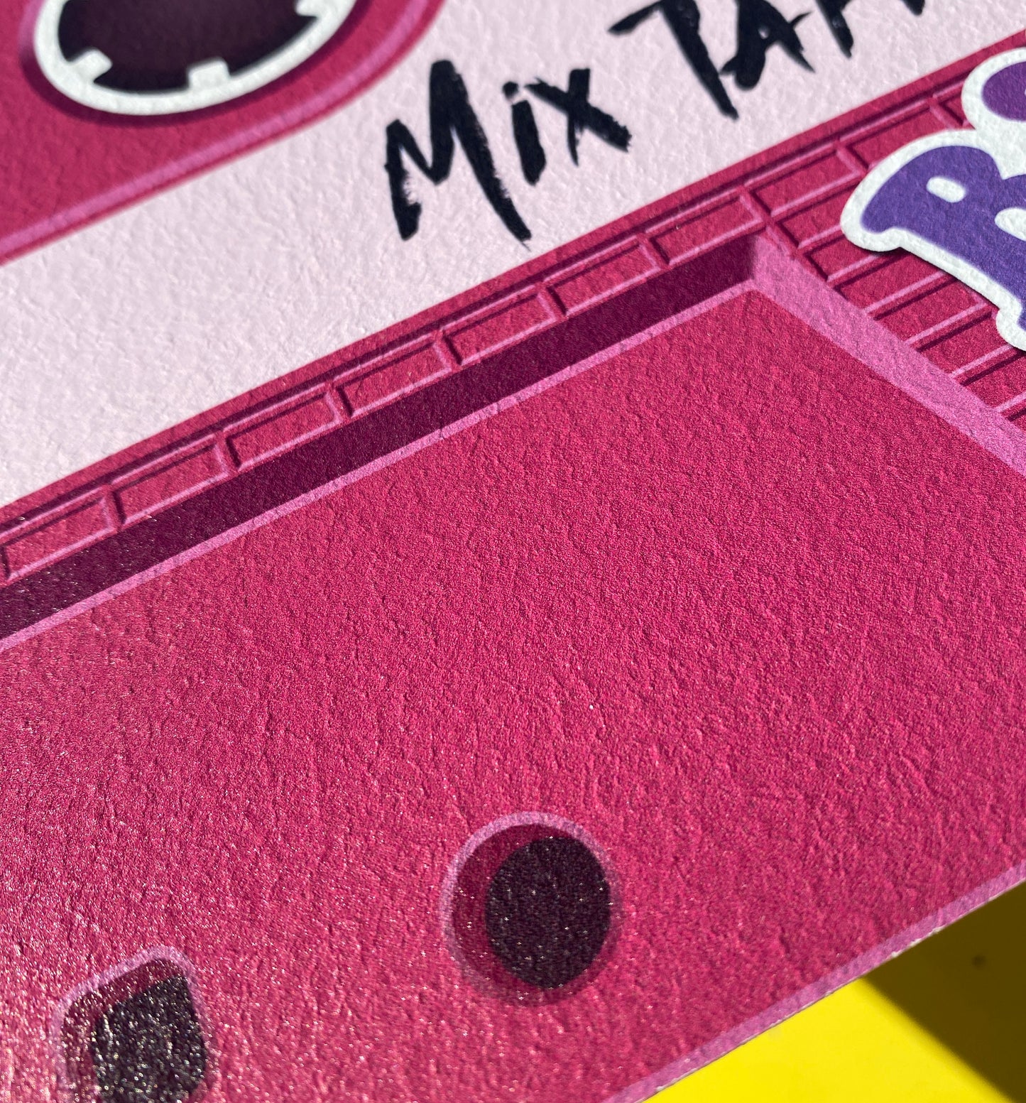 Oversized Pink 90s Cassette