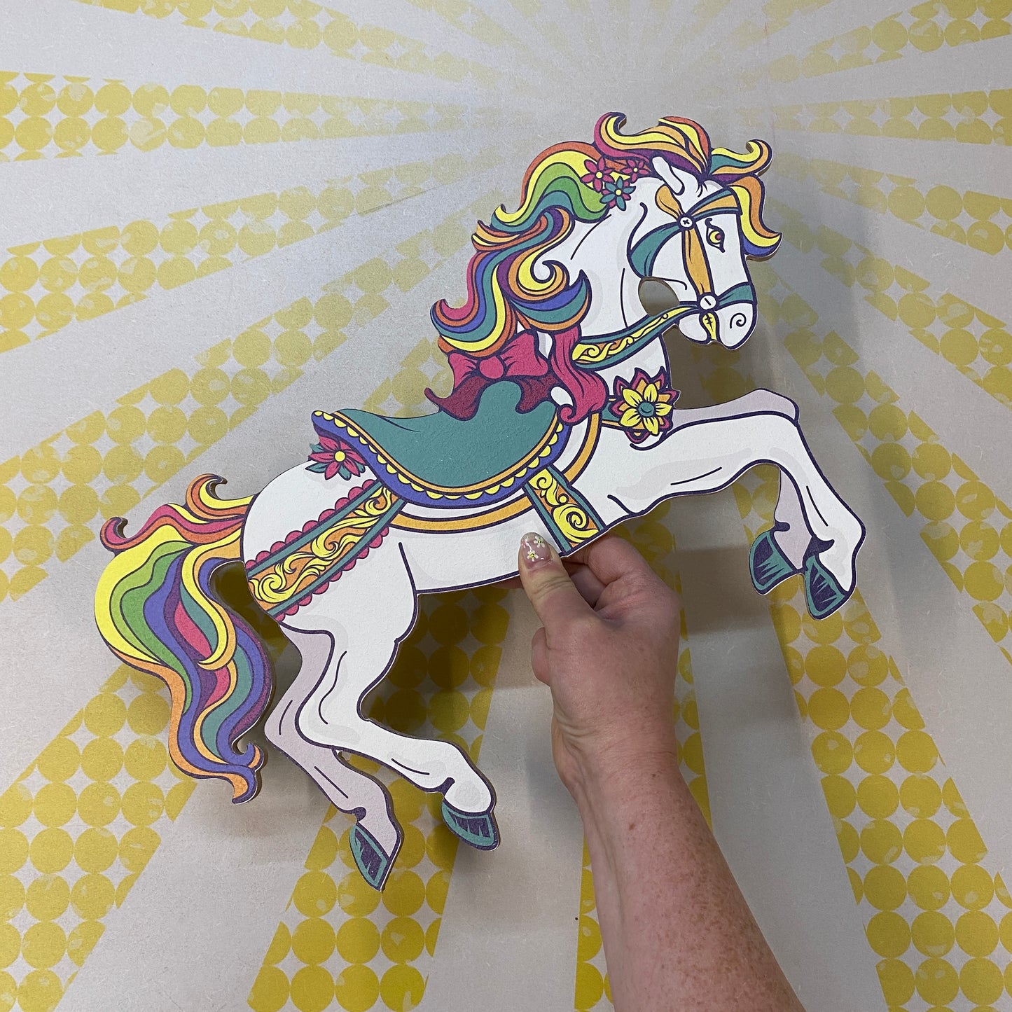 Colourful Carousel Horse Prop