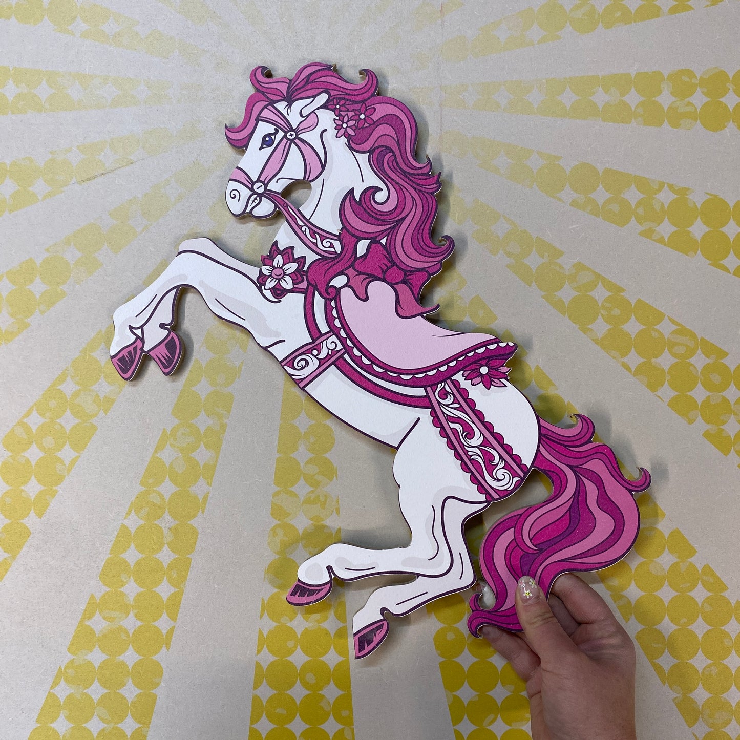 Pink Carousel Horse Prop