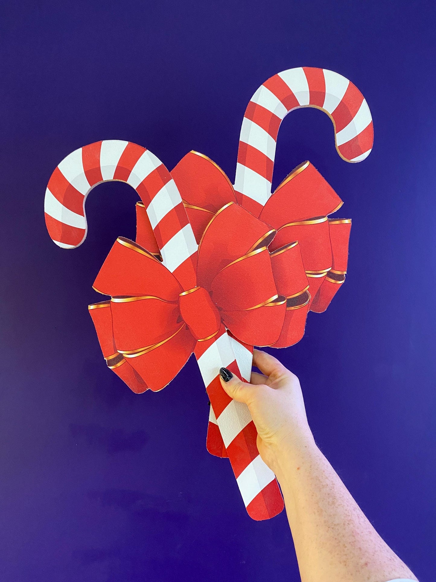 Candy Cane 2D with Bow Prop