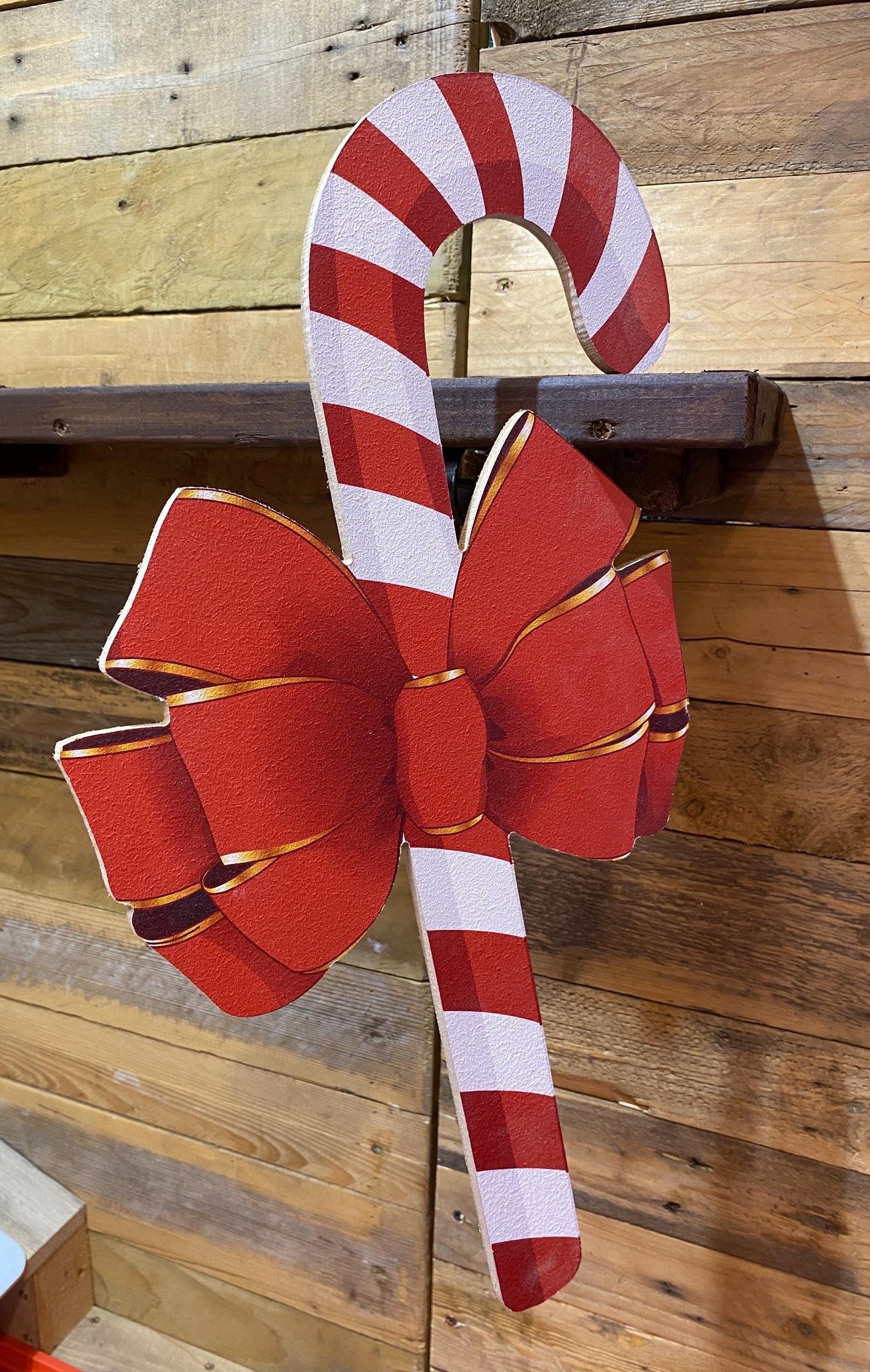 Candy Cane 2D with Bow Prop