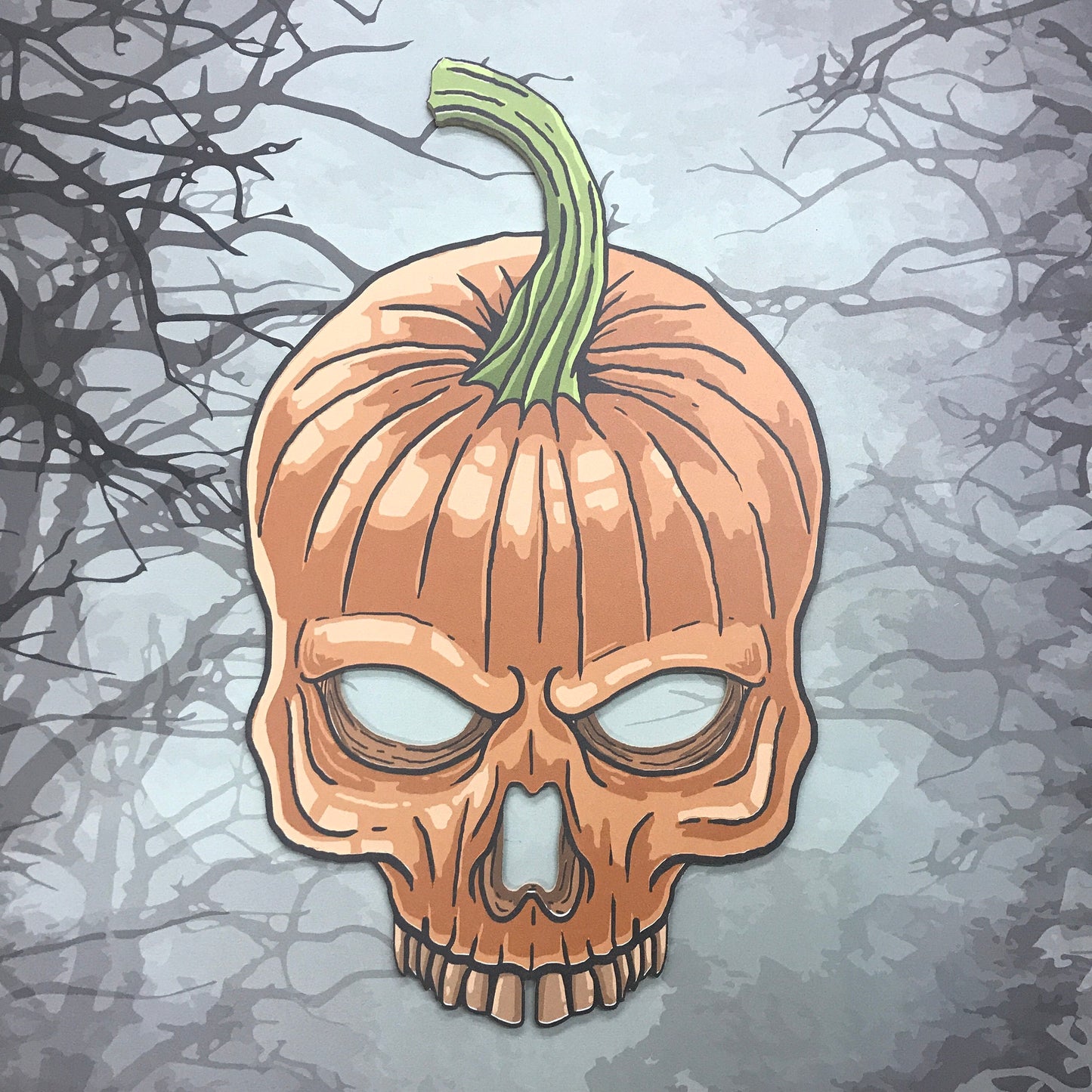 Pumpkin Skull Peep Board