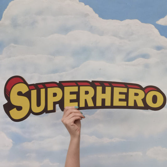 Superhero Wooden Word Sign