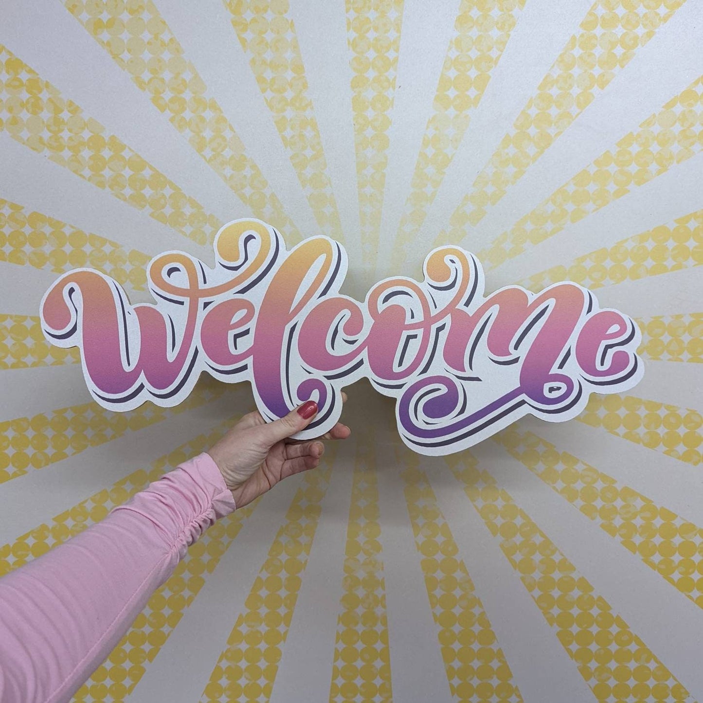 Colourful Welcome Sign