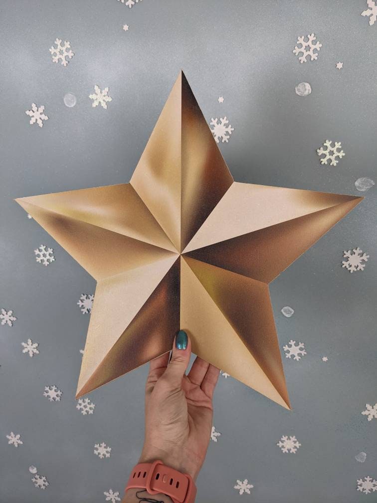 Wooden Gold Star