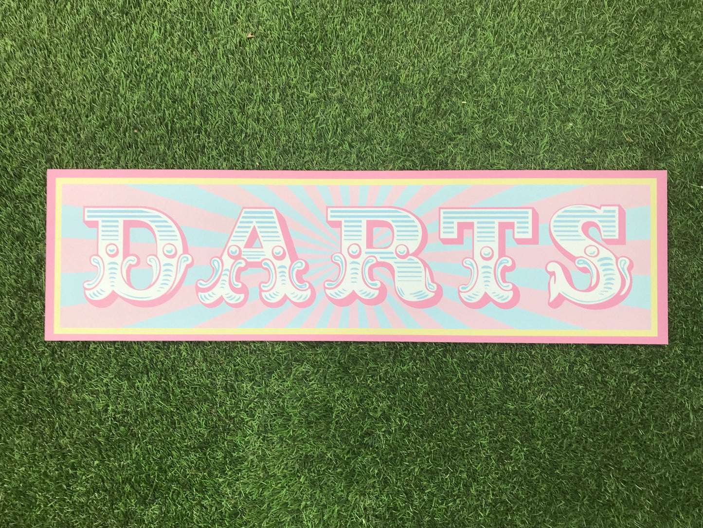 Pastel Darts Fairground Sign