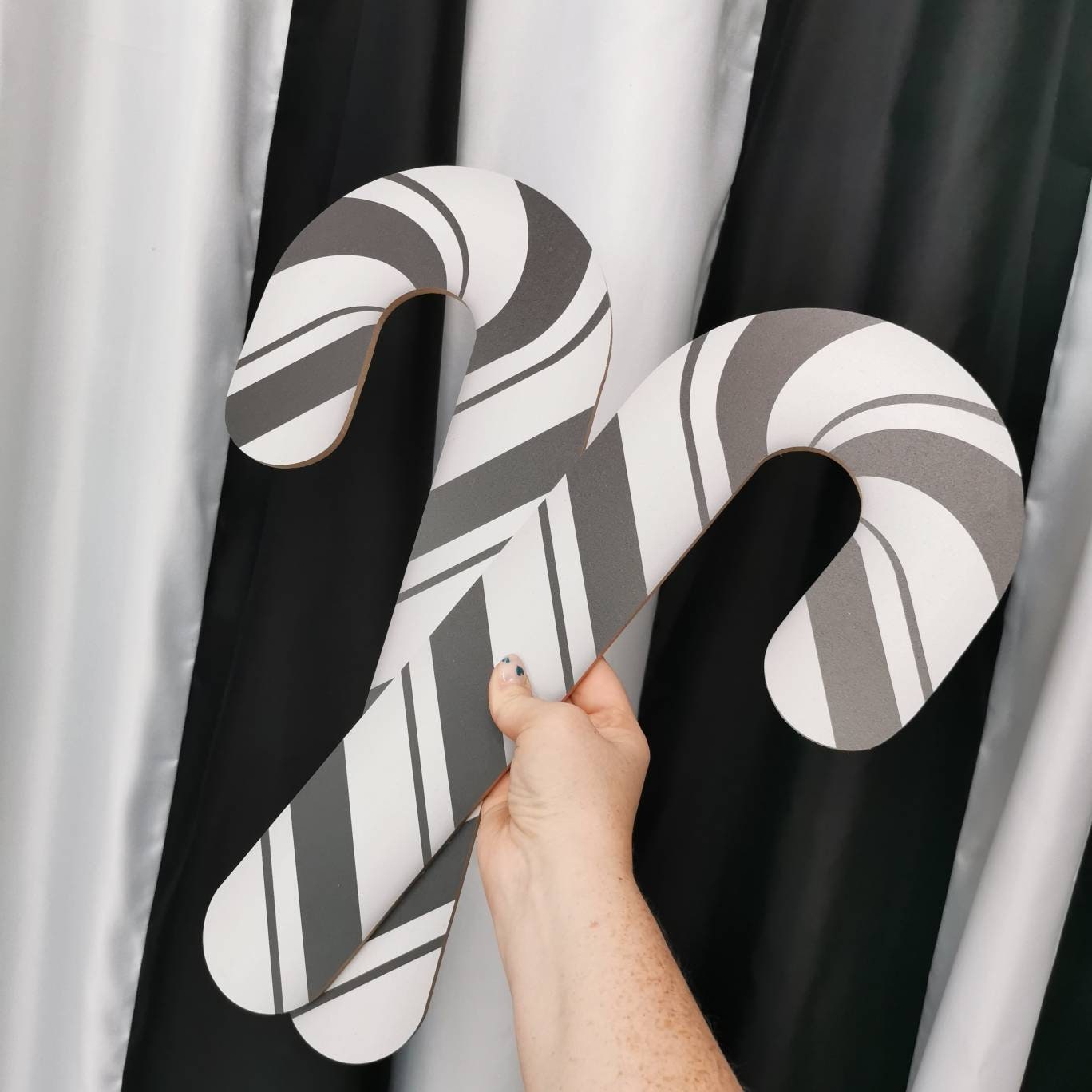 Black & White Candy Cane Prop