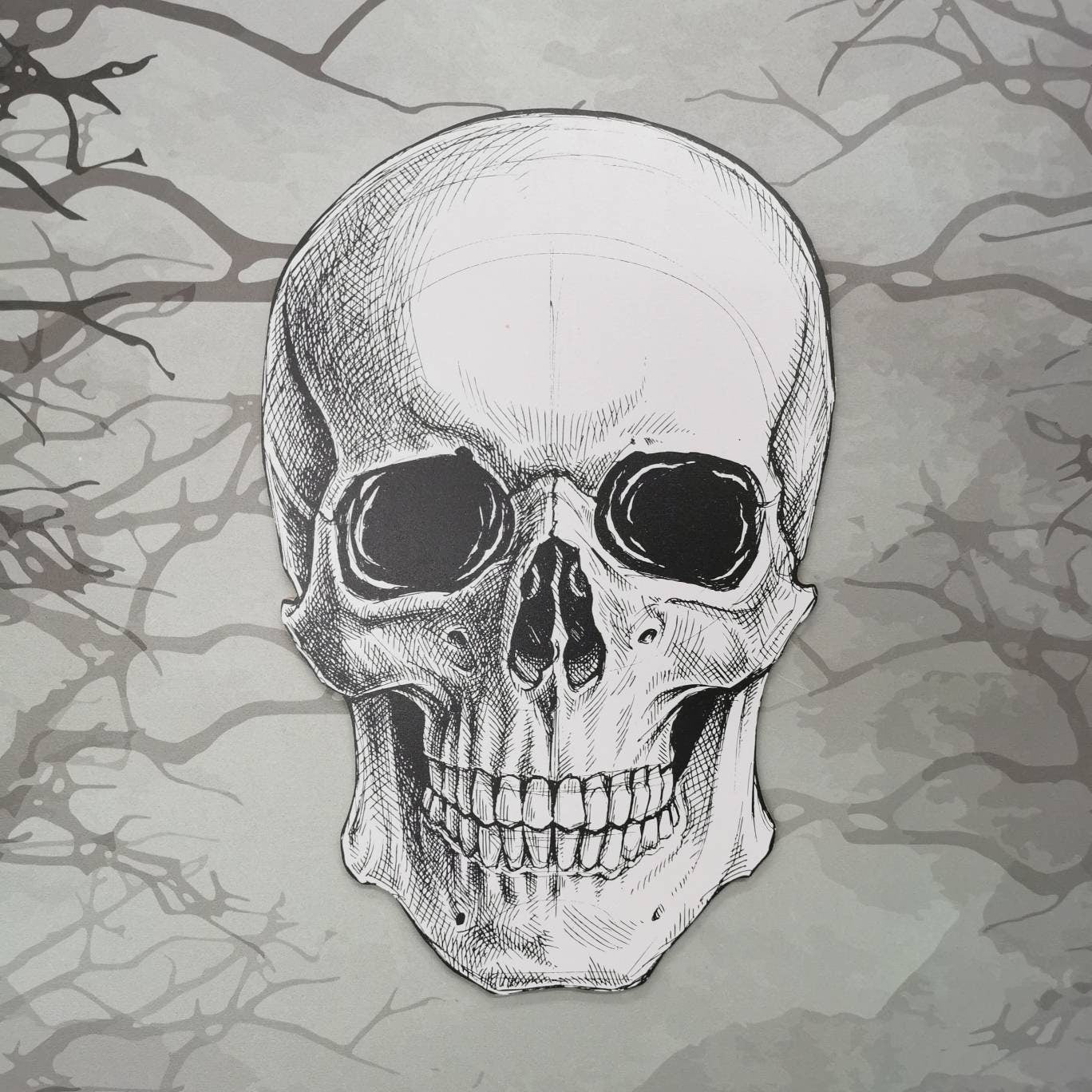 Oversized Illustrative Skull Prop