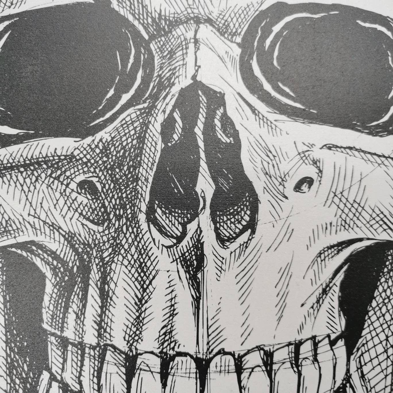 Oversized Illustrative Skull Prop