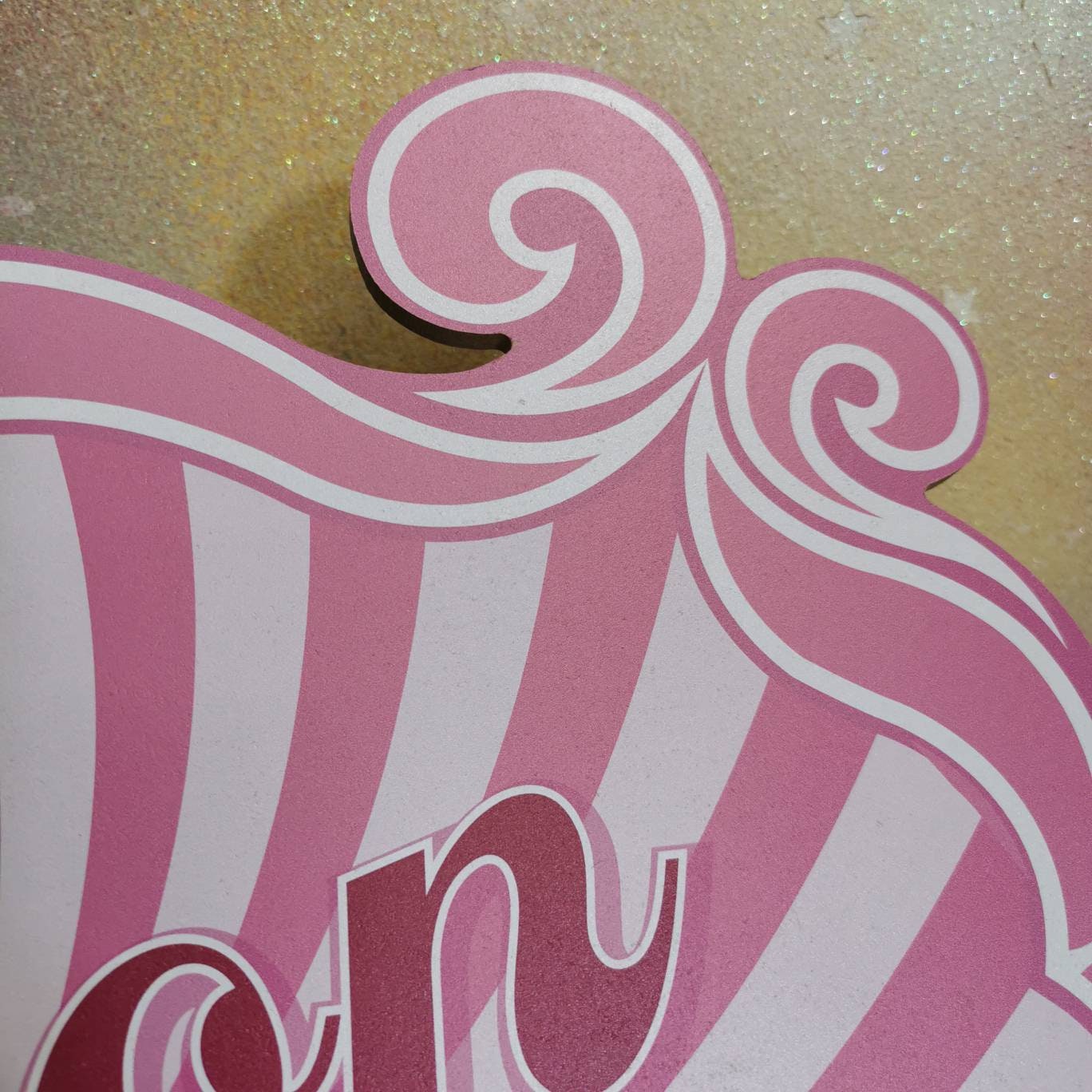 Cotton Candy Floss Swirly Sign