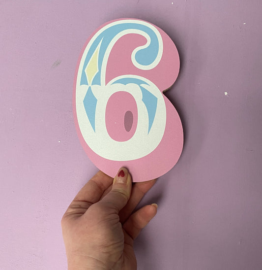 Traditional Wooden Circus Numbers MDF 6mm 18cm Tall