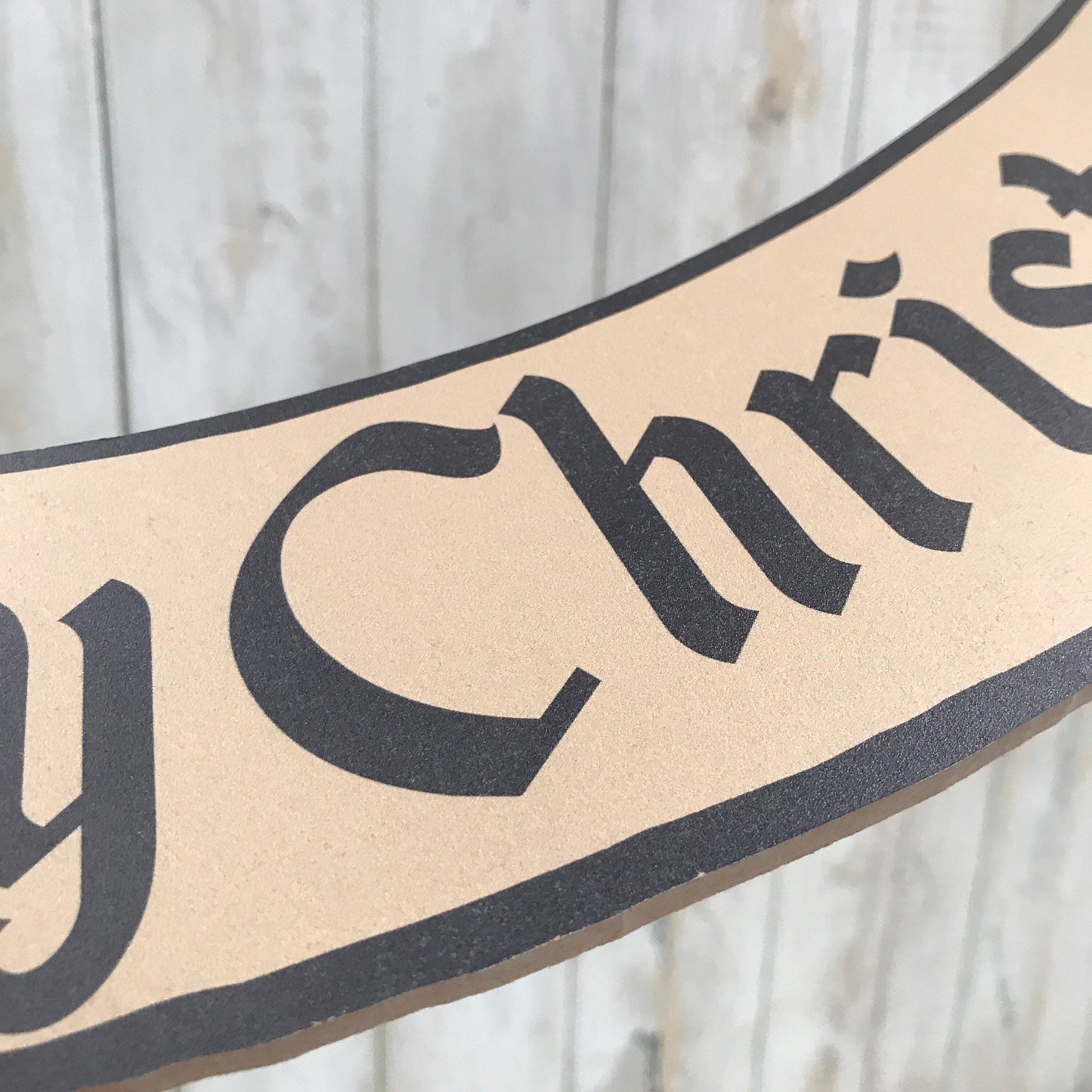 Rustic Merry Christmas Wooden Banner
