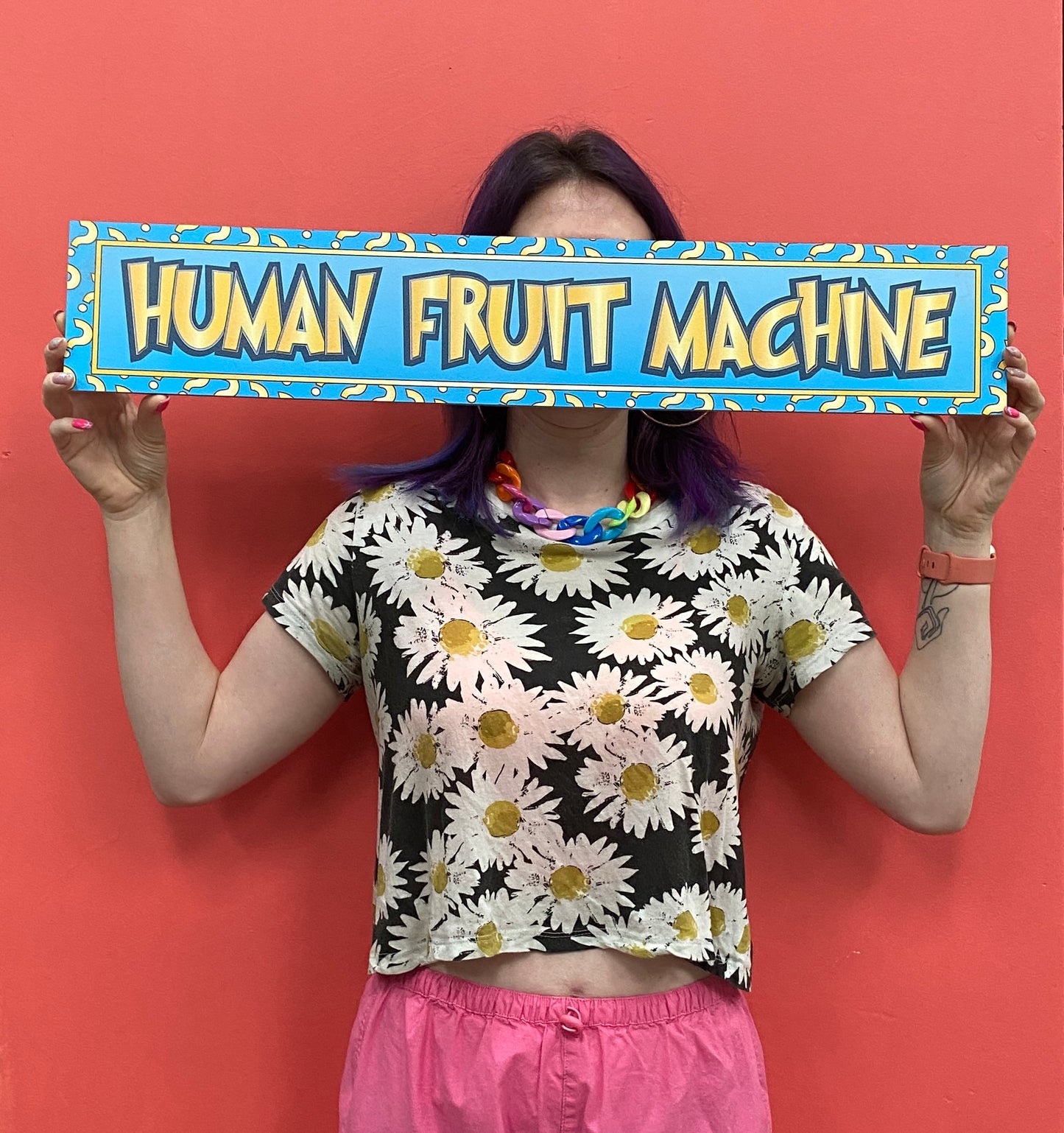 Human Fruit Machine Sign