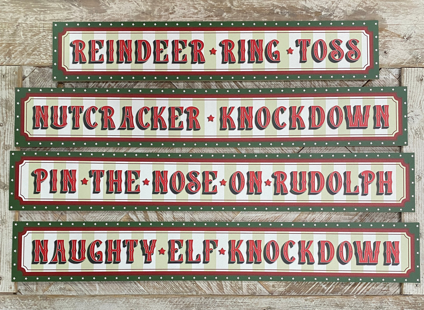 Fairground Christmas Game Signs