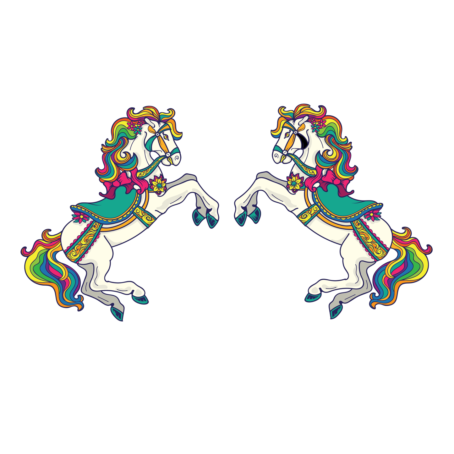 Colourful Carousel Horse Prop